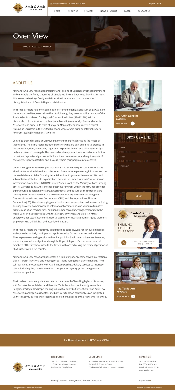 Amir & Amir Law Associates: Overview, desktop website design