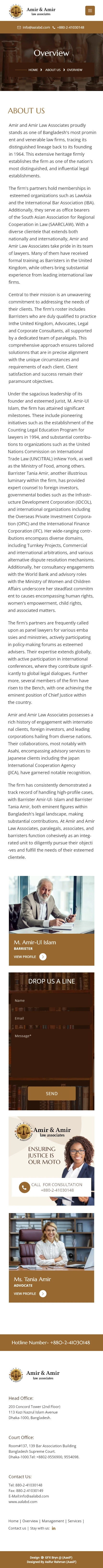 Amir & Amir Law Associates: Overview, mobile website design