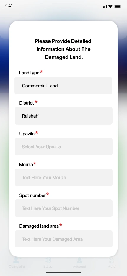 CCDB — Damaged land 04 app screen