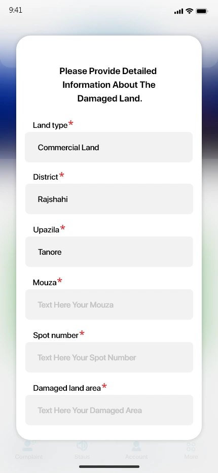 CCDB — Damaged land 06 app screen