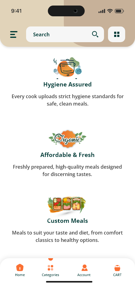Freshly Home — Food benefits app screen