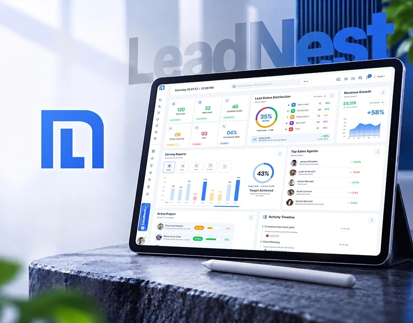 LeadNest CRM — case study thumbnail