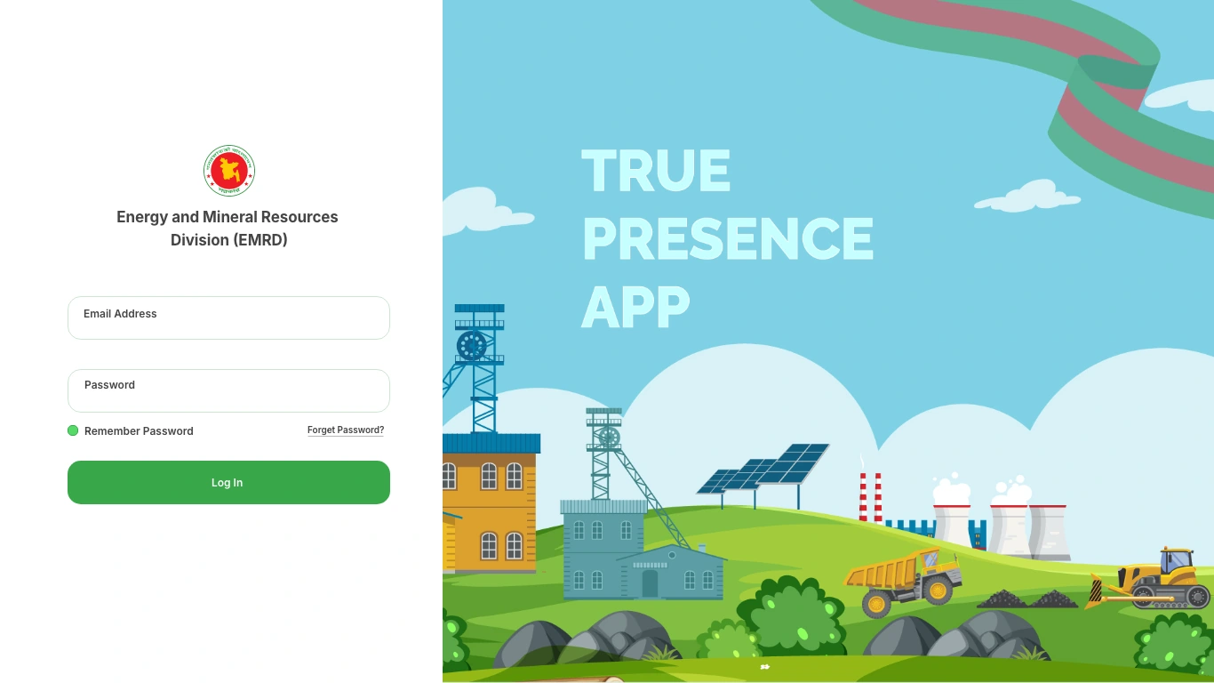 True Presence Web App — Log in