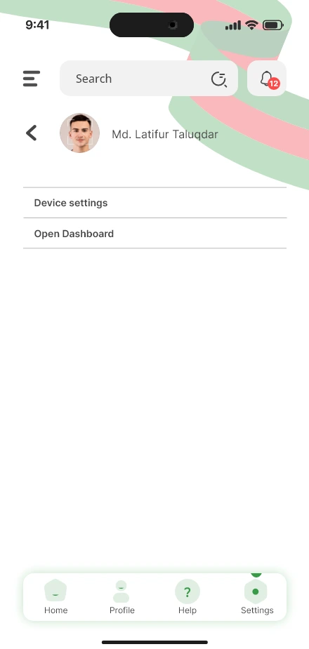True Presence — Settings app screen