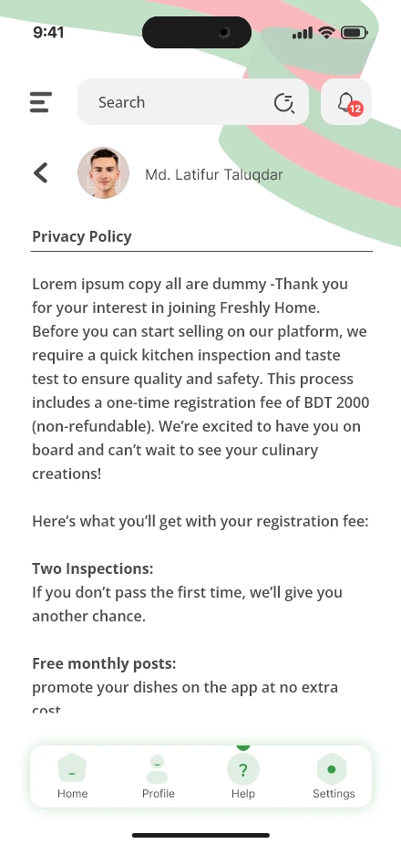 True Presence — PRIVACY POLICY app screen