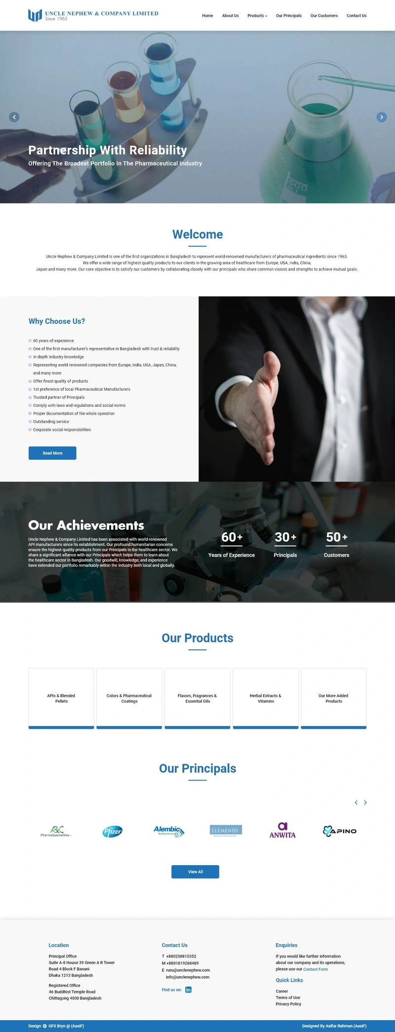 Uncle Nephew & Company complete website design